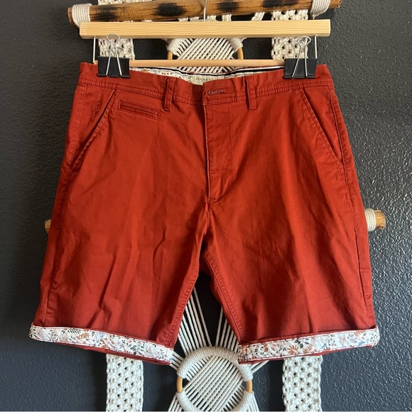 Denim & Flower Other - Denim & Flower Ricky Singh Burnt Orange Men’s Shorts Size 32